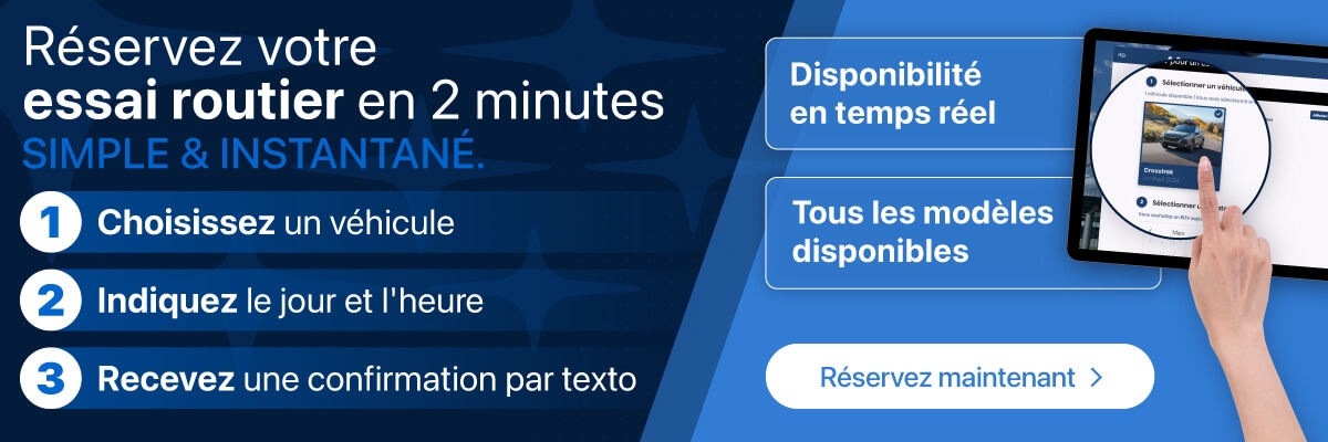 Réserver votre essai routier en ligne en 3 clics