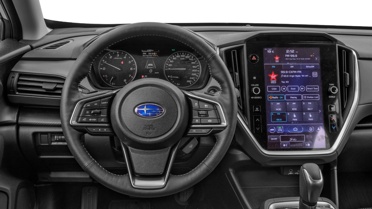 vue de l'habitacle et du tableau de bord d'une Subaru Crosstrek 2025