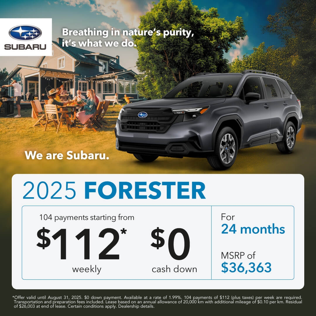 Desjardins Subaru's Monthly Special on the Subaru Forester