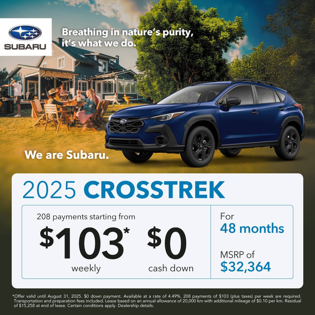 Desjardins Subaru's Monthly Special on the Subaru Crosstrek