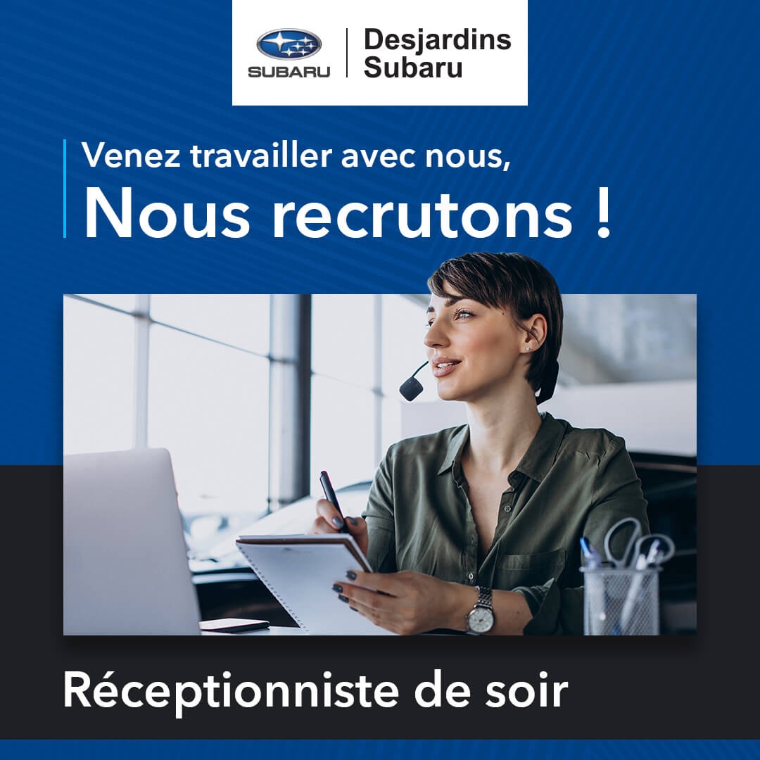 Recrutement d'un.e réceptionniste de soir