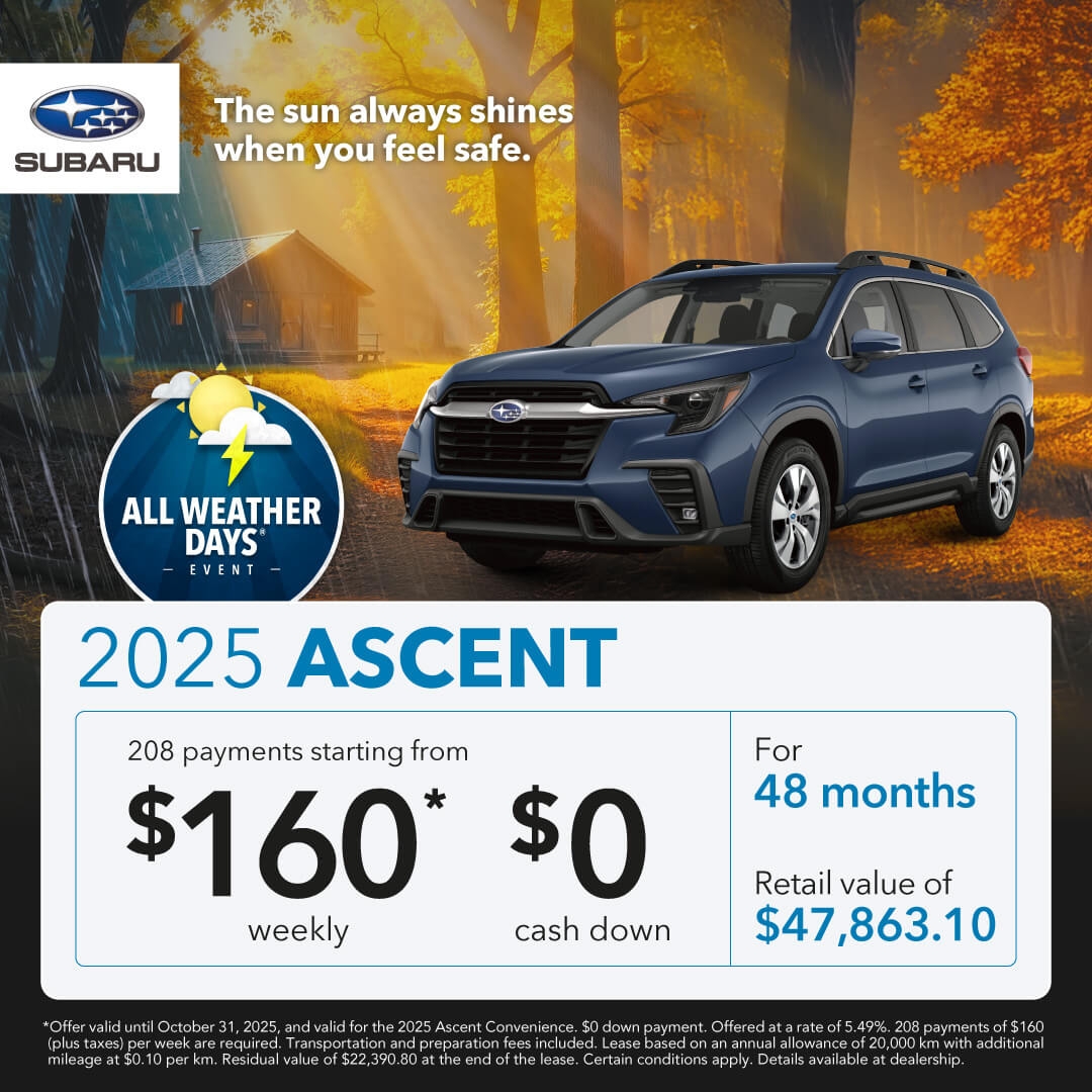Desjardins Subaru's Monthly Special on the Subaru Ascent